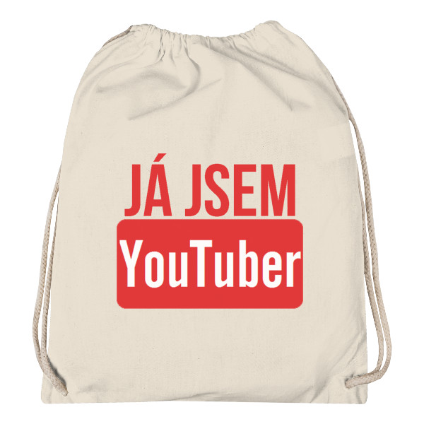 Vak na záda s potiskem Já jsem YouTuber - vak