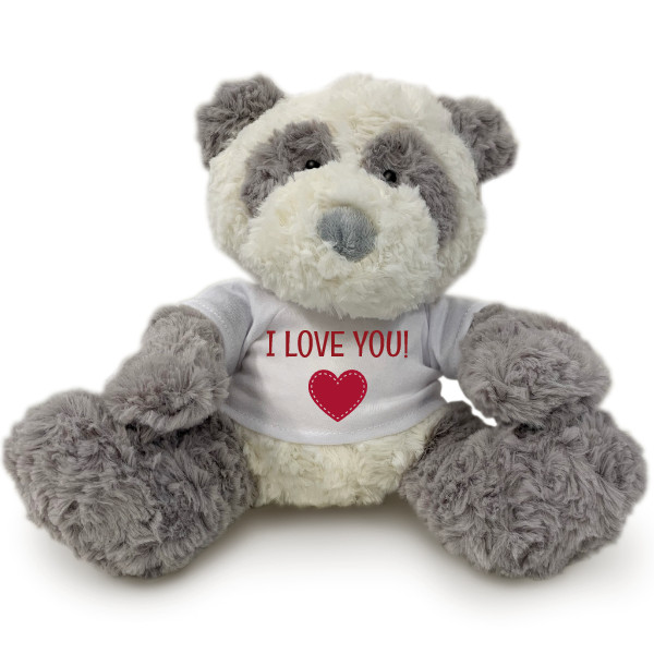 Panda s potiskem Plyšák I love you-UPRAVITELNÝ NÁPIS